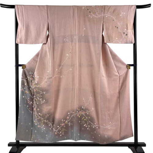 Kimono giapponese homongi rosa - kimono,